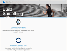 Tablet Screenshot of developer.garmin.com