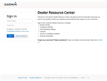 Tablet Screenshot of dealers.garmin.com